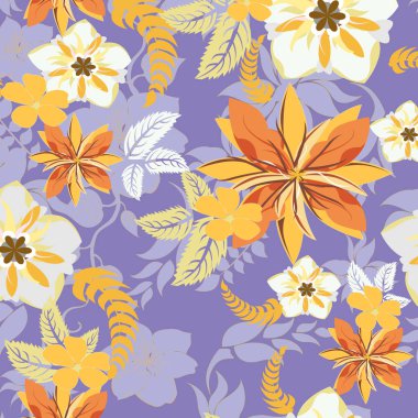 Dikişsiz çiçek deseni