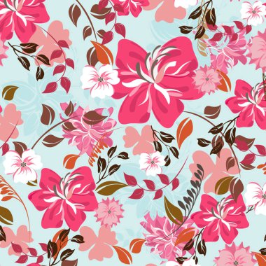 Dikişsiz çiçek deseni