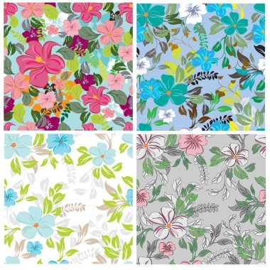 Dikişsiz çiçek deseni