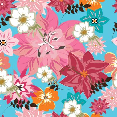 Dikişsiz çiçek deseni