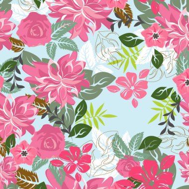 Dikişsiz çiçek deseni