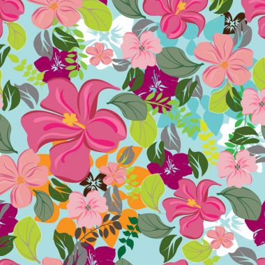 Dikişsiz çiçek deseni