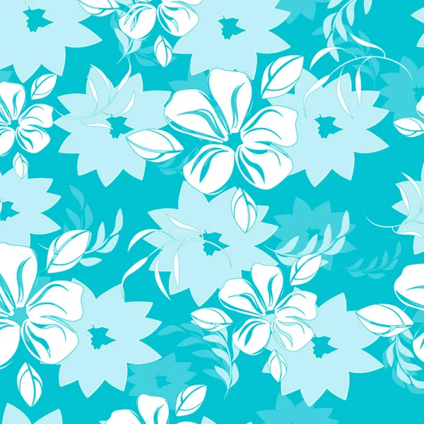 Seamless flowers pattern — Stock Vector