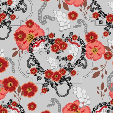 Dikişsiz çiçek deseni