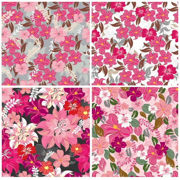 Seamless flowers pattern — Stock Vector