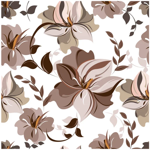 Vektor abstrakt Hintergrund Blumen nahtlose Muster — Stockvektor