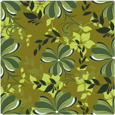 Vektör yay soyut arkaplan çiçekleri pürüzsüz desen