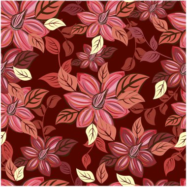 Vektör yay soyut arkaplan çiçekleri pürüzsüz desen