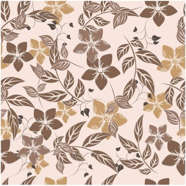 Vektör yay soyut arkaplan çiçekleri pürüzsüz desen