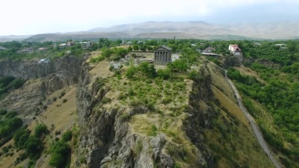 Antico Tempio Pagano Garni, il tempio ellenistico della Repubblica di Armenia . — Video Stock