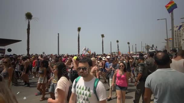 3 JUN 2016: the celebrate the annual gay pride parade in Tel Aviv — Stock Video