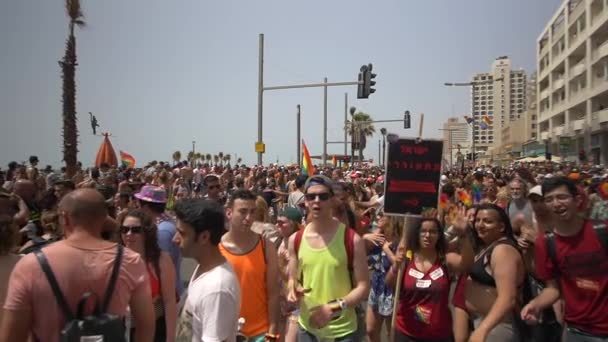 3 Jun 2016: fira årliga gay pride-paraden i Tel Aviv Stockfilm
