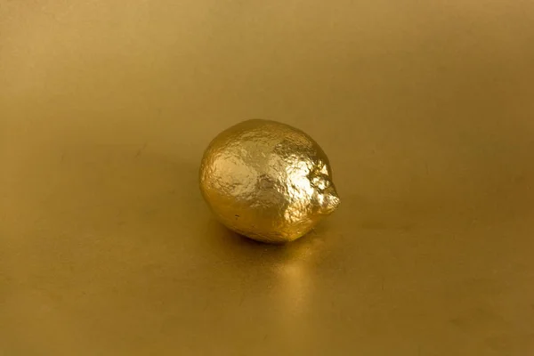 Όλο Χρυσές Λεμόνια Χρυσό Φόντο — Φωτογραφία Αρχείου