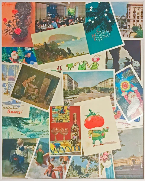 A collage of old postcards - 2 — Stock Photo, Image