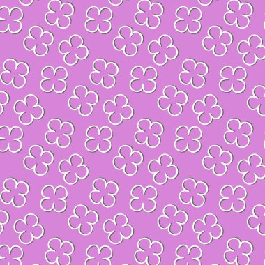 Çiçekler beyaz renk desen