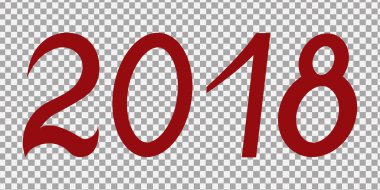 Rakamlar 2018 tarafsız bir arka plan üzerinde yeni yıl, izole, vektör