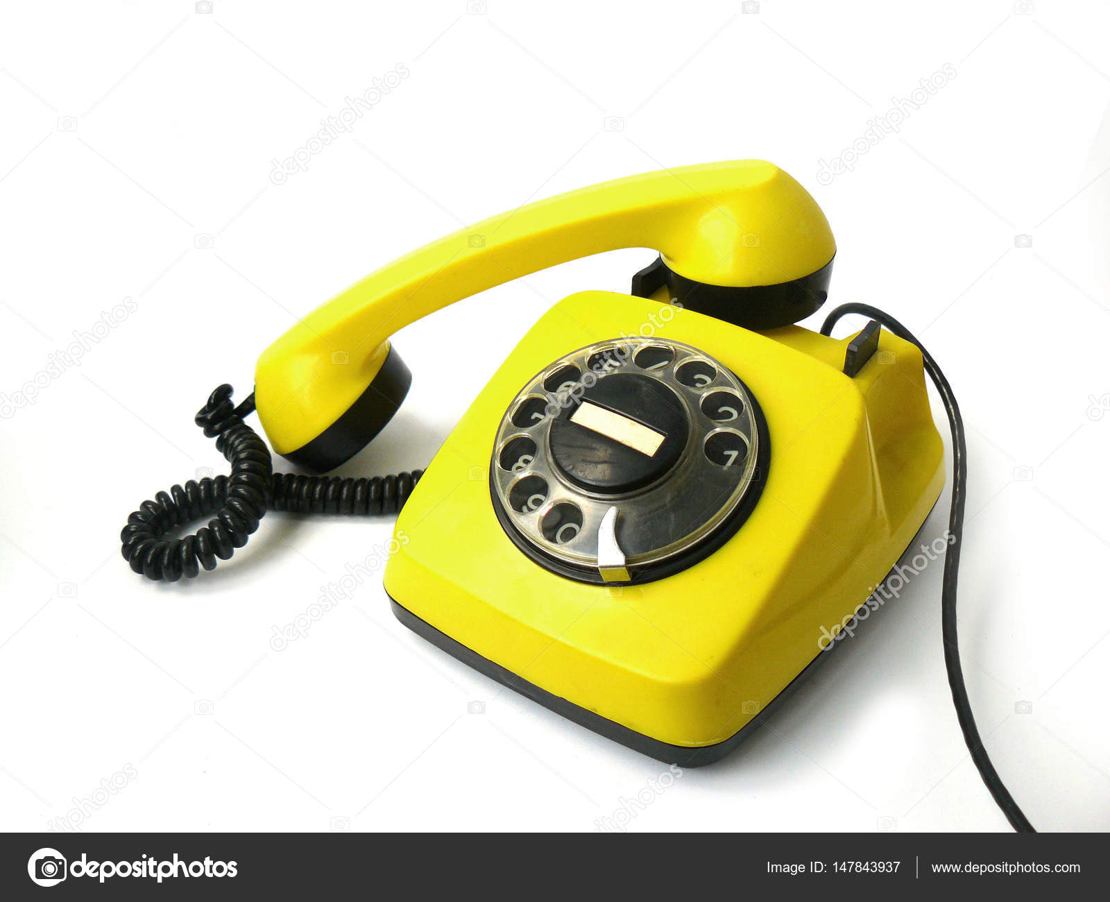 Retro Rotary Phone, Vintage Rotating Disk Dial Telephone Handset