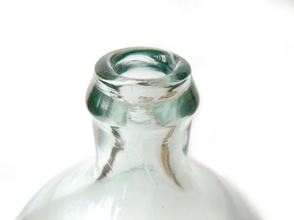 Kleine fles, kleine Vintage glazen fles, kleine glazen vaas gemaakt van blauw glas, blauwe vaas gemaakt van glas, big-bellied fles, decoratief glas — Stockfoto