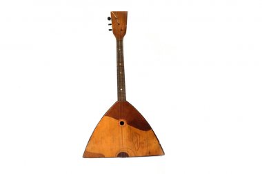 Vintage balalayka yaylı müzik aleti balalayka stok görüntü