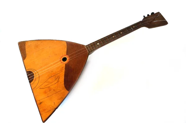 Винтажный балалайкский струнный музыкальный инструмент Balalaika Stock Image — стоковое фото