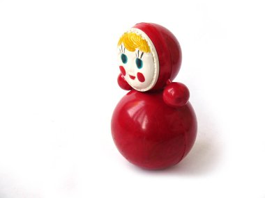 Vintage Roly Poly oyuncak bebek, Bebek Nevalyashka, vintage bebek, antika bebek. Headstock stok resmi