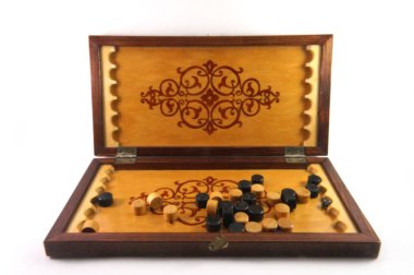 Tavla, tavla kurulu, ahşap masa oyunu, Vintage tavla, tahta, oyun, sap kafası stok görüntü
