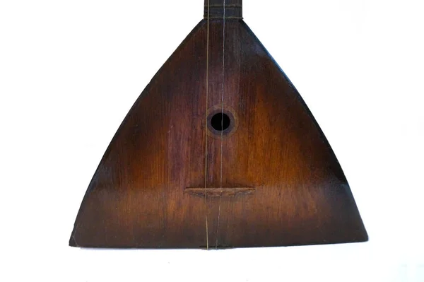 Vintage Balalaika Húros Hangszer Balalaika Stock Kép Fehér Háttér Zenekar — Stock Fotó