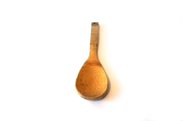 Vintage Wooden Spoon Russian Antiquity Soviet Vintage Large Spoon Old — Stock Photo, Image