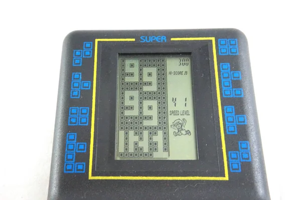 Juego Electrónico Tetris Tetris Electrónicos Juguete Electrónico Concha Negra Botones — Foto de Stock