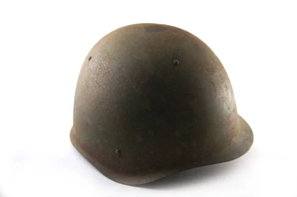 Eski askeri kask. Ordu kask, yakın çekim, beyaz arka plan, askeri Aksesuar, askeri şapka, askeri üniforma, ordu şapka zor, sap kafası stok görüntü, Nostalgishop