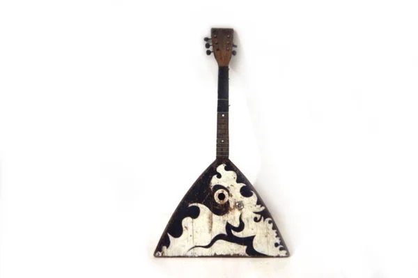 Domra Instrument Musique Folklorique Isolé Sur Blanc Antique Instrument Musique — Photo