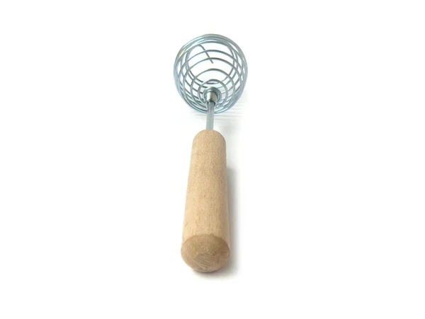 Whisk Eggs Vintage Whk Vintage Whk Spiral Whk Wooden Handle — Photo