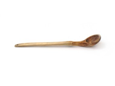 Tahta kaşık, büyük kaşık, çorba kaşığı, ağaç, bej rengi, yakın çekim, beyaz arka plan, eski kaşık, antika kaşık, sap kafası stok görüntü, Nostalgishop