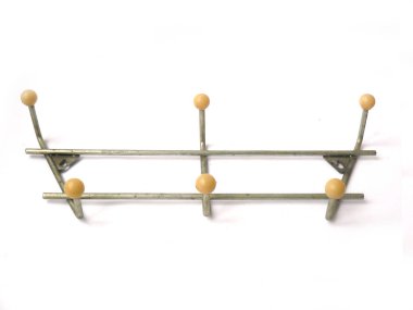 Vintage askı, eski askı, kancalar askılar, kafes askı, antika askı, Duvar Askı, beyaz arka plan, yakın çekim, askı beyaz arka plan, sap kafası stok görüntü, Nostalgishop üzerinde