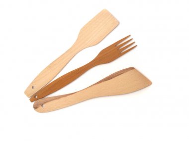 Mutfak eşyaları, ahşap mutfak takımı, tahta kaşık, mutfak spatula, yemek pişirmek için mutfak eşyaları. SAP kafası stok görüntü