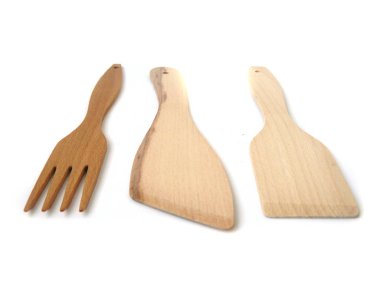 Mutfak eşyaları, ahşap mutfak takımı, tahta kaşık, mutfak spatula, yemek pişirmek için mutfak eşyaları. SAP kafası stok görüntü