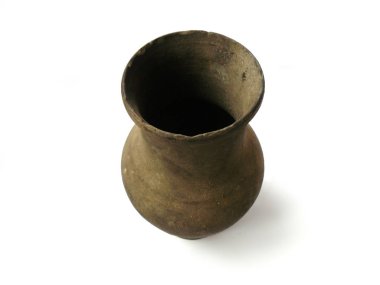 Yan, kil sürahi 100 yıl Amfora, sap kafası stok görüntü, Nostalgishop antika vazo