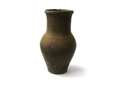 Yan, kil sürahi 100 yıl Amfora, sap kafası stok görüntü, Nostalgishop antika vazo