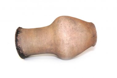 Yan, kil sürahi 100 yıl Amfora, sap kafası stok görüntü, Nostalgishop antika vazo