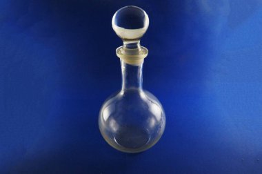 cork, şişe üzerinde mavi arka plan, sap kafası stok görüntü, Nostalgishop ile eski şişe