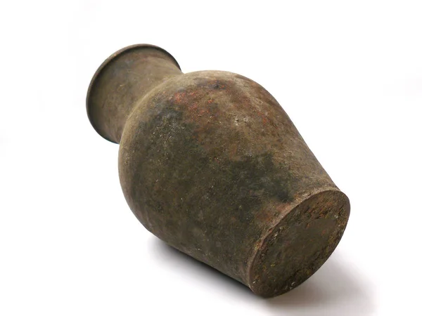 Παλαιό Vase Στην Πλευρά Πήλινοι Αμφορείς 100 Χρόνια Κανάτα Headstock — Φωτογραφία Αρχείου