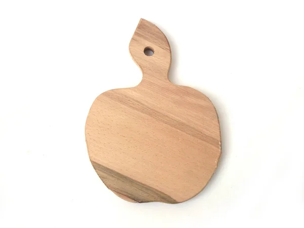 Wooden Board Cutting Board Apple Shaped Board Light Tree White — Stock Photo, Image