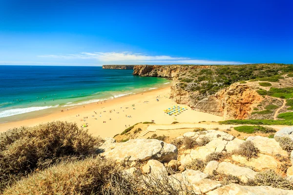 Beliche Beach junto a Sagres, Saint Vincent Cape, Portugal — Foto de Stock