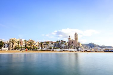 Beautiful town of Sitges, Catalonia, Spain clipart