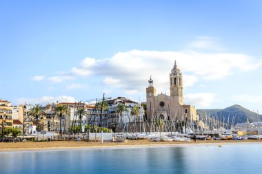 Güzel kasabası Sitges, Katalonya, İspanya