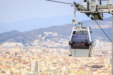 Teleferik Montjuic Hill, Barcelona, İspanya