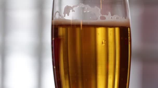 鈍い色のビールのグラス — ストック動画