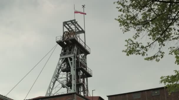 Working shaft of coal mine — Stock Video