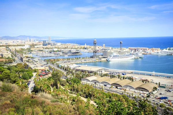 Při pohledu z hradní vrch, Španělsko Barcelona — Stock fotografie