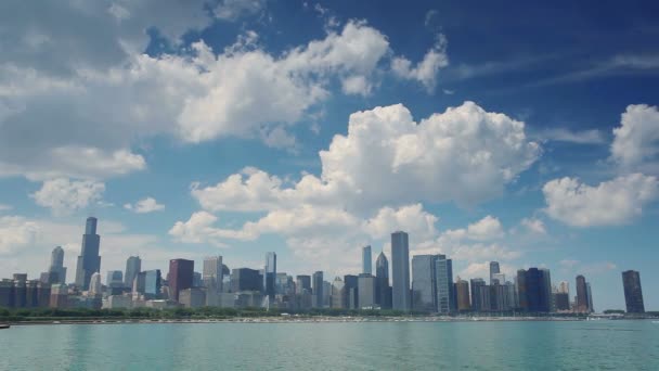 Wolken boven Chicago, Illinois, Verenigde Staten — Stockvideo